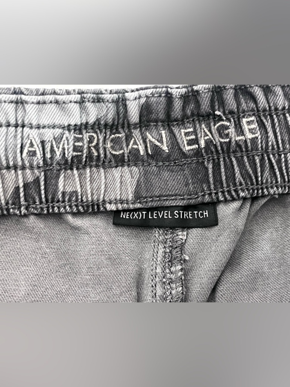 American Eagle Outfitters Gray Camouflage Drawstring Joggers with Pockets - Picture 11 of 16